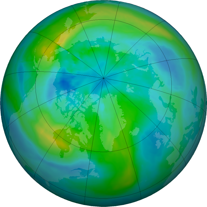 Arctic ozone map for 28 September 2015